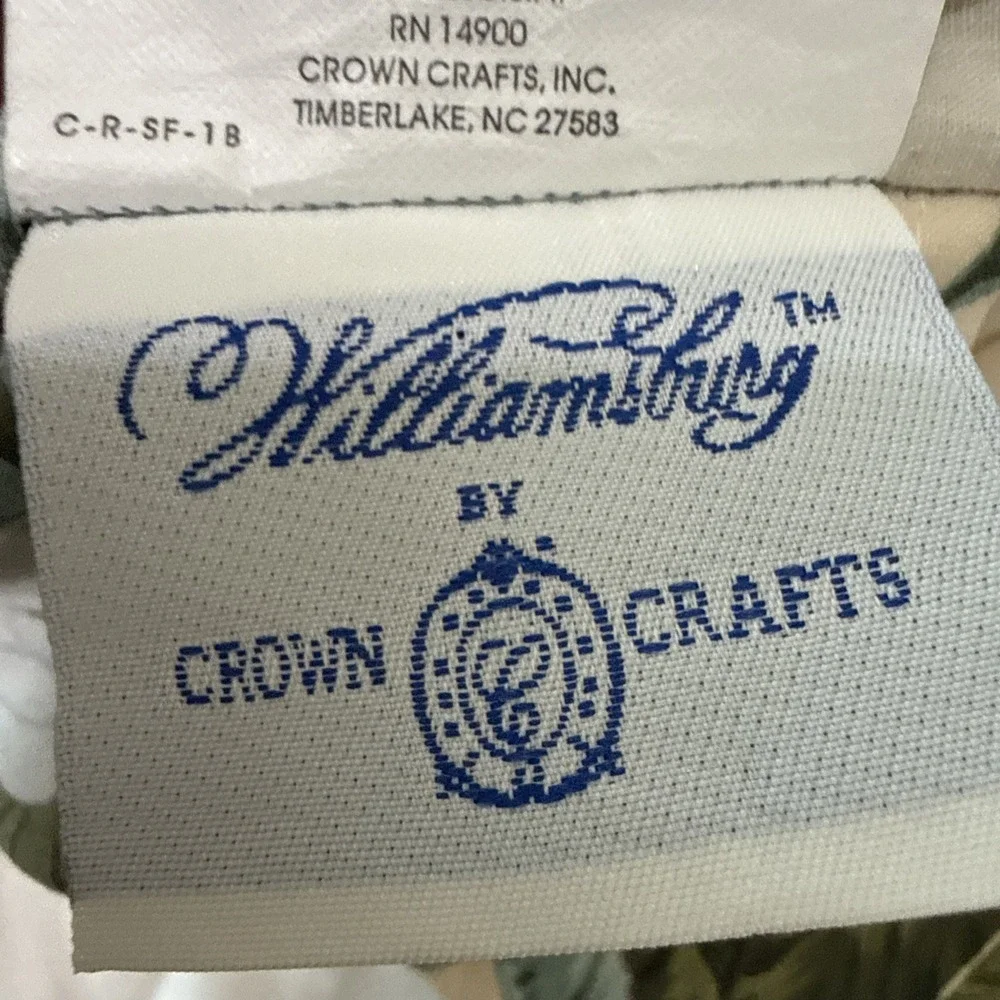 Williamsburg Crown Craft Duvet Set Floral Magnolia Dogwood Reversible FL/QN Flaw